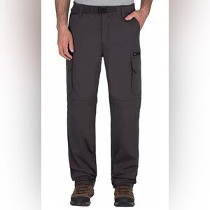 Men's Convertible Cargo Pants in Dark Gray